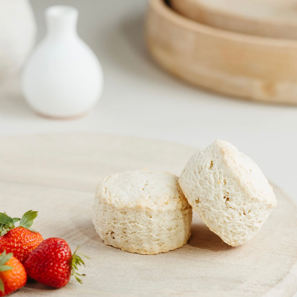 Strawberry Lemon Cheesecake Sweet Scone with Vanilla Glaze